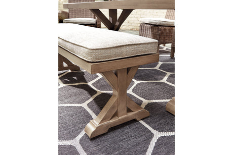 Beachcroft Beige Bench with Cushion from Ashley - Luna Furniture