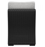 Beachcroft Black/Light Gray Outdoor Armless Chair with Cushion from Ashley Furniture - Luna Furniture