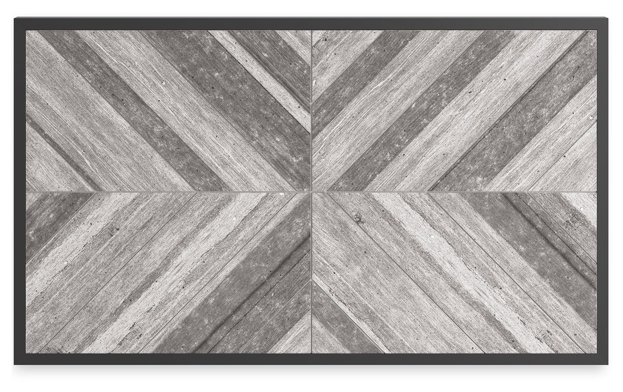 Beachcroft Black/Light Gray Outdoor Coffee Table from Ashley - Luna Furniture