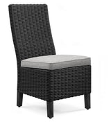 Beachcroft Black/Light Gray Outdoor Side Chair with Cushion from Ashley - Luna Furniture