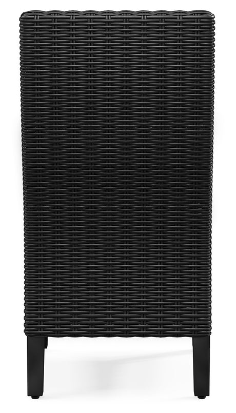 Beachcroft Black/Light Gray Outdoor Side Chair with Cushion from Ashley - Luna Furniture