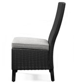 Beachcroft Black/Light Gray Outdoor Side Chair with Cushion from Ashley - Luna Furniture