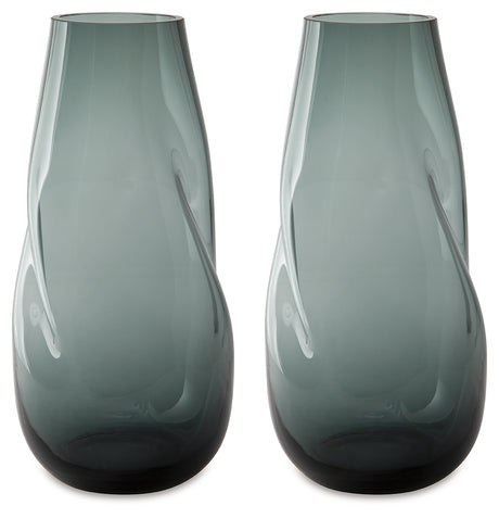 Beamund Teal Blue Vase from Ashley - Luna Furniture