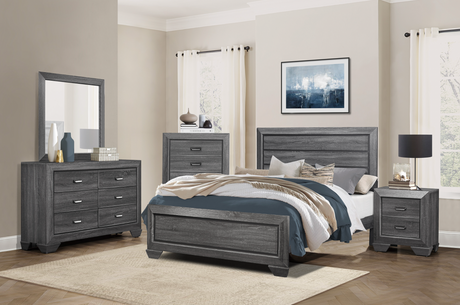 Beechnut Gray King Panel Bed from Homelegance - Luna Furniture