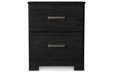 Belachime Black Nightstand from Ashley - Luna Furniture