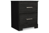 Belachime Black Nightstand from Ashley - Luna Furniture