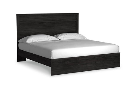 Belachime Charcoal King Panel Bed from Ashley - Luna Furniture