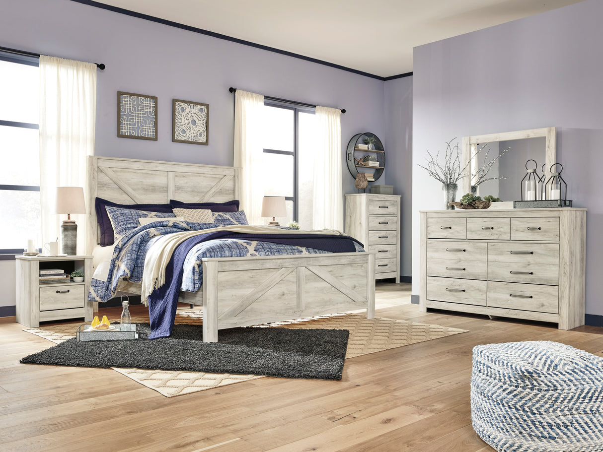 Bellaby Whitewash Crossbuck Panel Bedroom Set from Ashley - Luna Furniture
