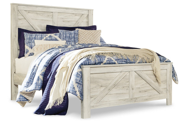 Bellaby Whitewash Crossbuck Queen Panel Bed