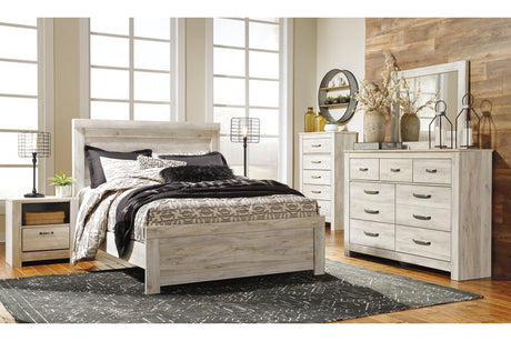 Bellaby Whitewash Queen Panel Bed from Ashley - Luna Furniture