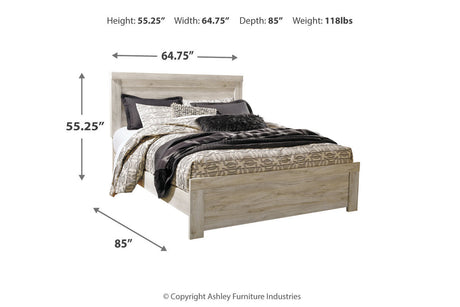 Bellaby Whitewash Queen Panel Bed from Ashley - Luna Furniture