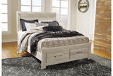 Bellaby Whitewash Queen Storage Platform Bed from Ashley - Luna Furniture