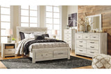 Bellaby Whitewash Queen Storage Platform Bed from Ashley - Luna Furniture