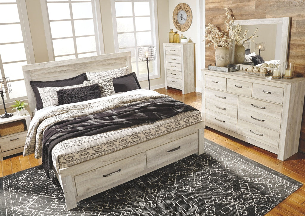 Bellaby Whitewash Storage Platform Bedroom Set from Ashley - Luna Furniture