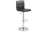 Bellatier Black/Chrome Finish Adjustable Height Barstool, Set of 2 from Ashley - Luna Furniture