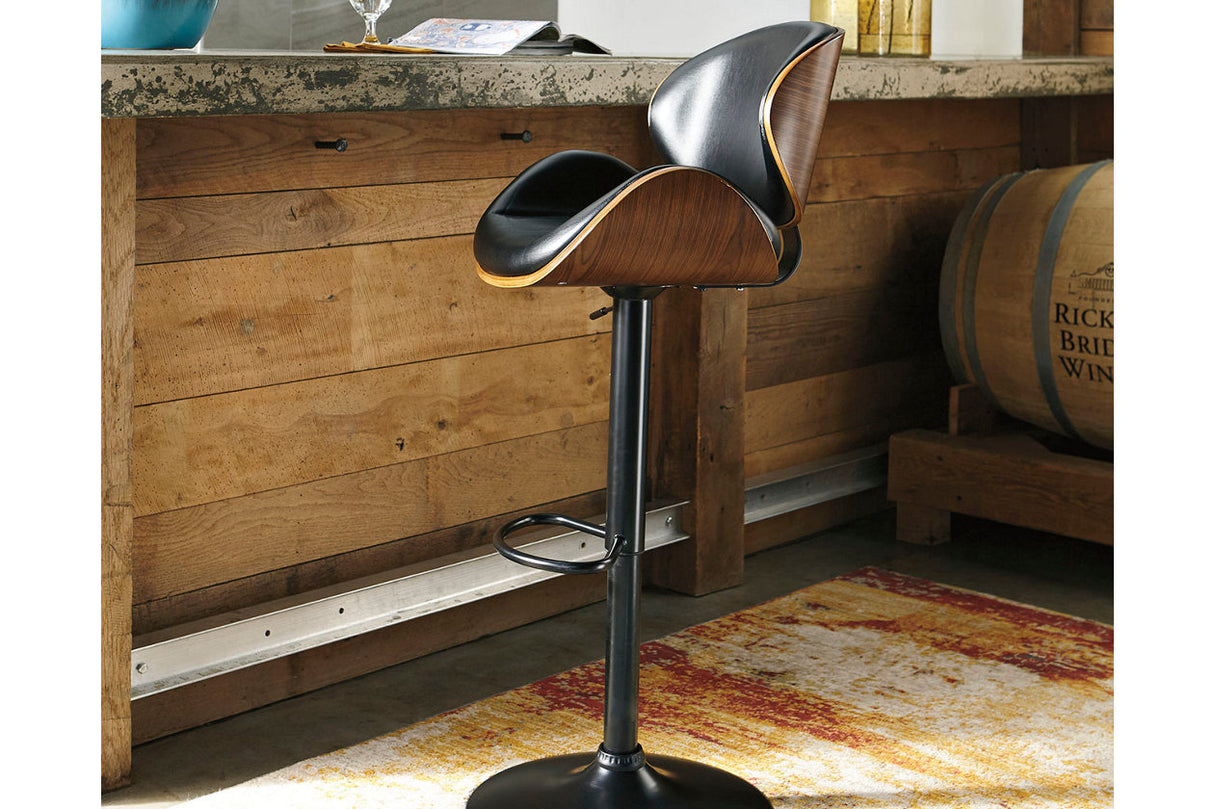 Bellatier Brown Adjustable Height Barstool from Ashley - Luna Furniture