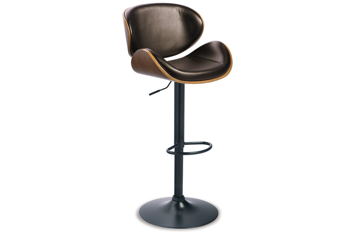 Bellatier Brown Adjustable Height Barstool from Ashley - Luna Furniture