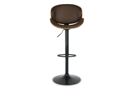 Bellatier Brown Adjustable Height Barstool from Ashley - Luna Furniture