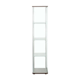 Bellatrix Cappuccino and Clear Rectangular 4-Shelf Curio Cabinet from Coaster - Luna Furniture