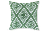 Bellvale Green/White Pillow from Ashley - Luna Furniture