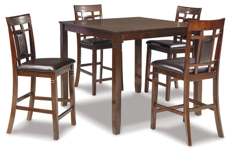 Bennox Brown 5-Piece Counter Height Set from Ashley - Luna Furniture