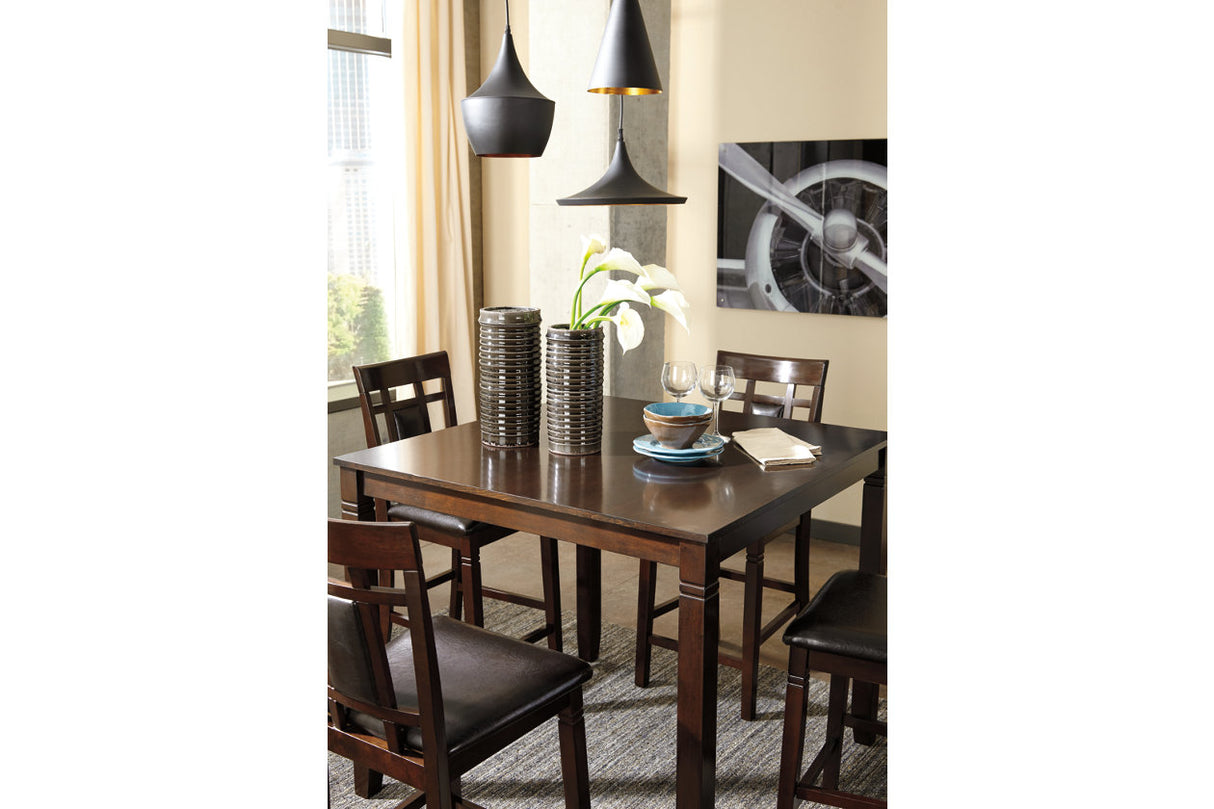 Bennox Brown 5-Piece Counter Height Set from Ashley Furniture - Luna Furniture