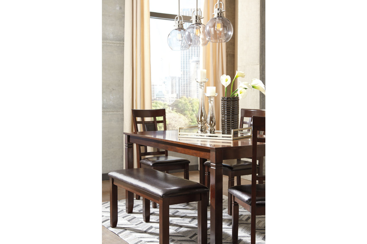 Bennox Brown Dining Table and Chairs with Bench from Ashley - Luna Furniture