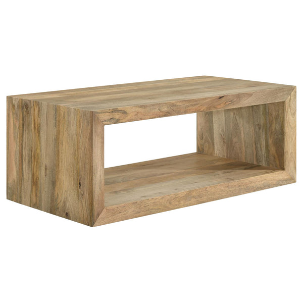 Benton Natural Rectangular Solid Wood Coffee Table