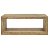 Benton Natural Rectangular Solid Wood Coffee Table from Coaster - Luna Furniture