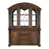 Bergen Dark Oak China Cabinet (Buffet & Hutch) from Homelegance - Luna Furniture