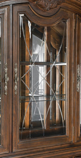 Bergen Dark Oak China Cabinet (Buffet & Hutch) from Homelegance - Luna Furniture