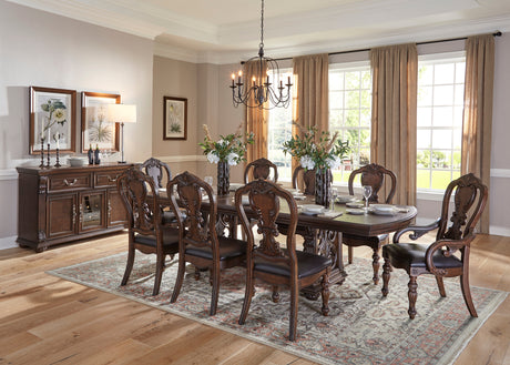 Bergen Dark Oak Dining Set from Homelegance - Luna Furniture
