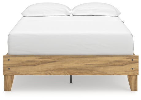 Bermacy Light Brown Full Platform Base Bed from Ashley - Luna Furniture