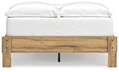 Bermacy Light Brown Full Platform Base Bed from Ashley - Luna Furniture