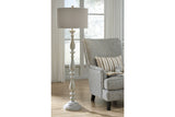 Bernadate Whitewash Floor Lamp from Ashley - Luna Furniture