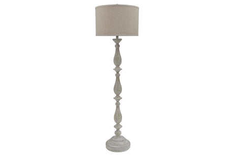 Bernadate Whitewash Floor Lamp from Ashley - Luna Furniture