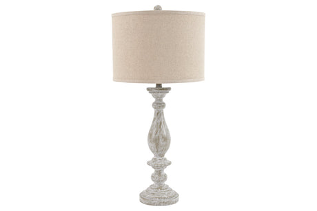 Bernadate Whitewash Table Lamp from Ashley - Luna Furniture