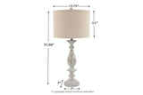 Bernadate Whitewash Table Lamp from Ashley - Luna Furniture