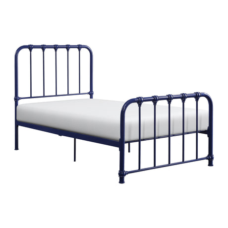 Bethany Blue Twin Metal Platform Bed from Homelegance - Luna Furniture