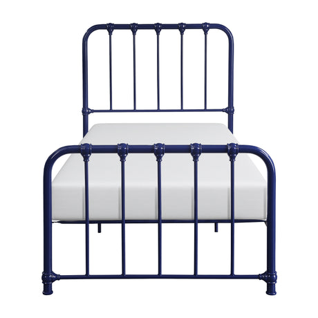 Bethany Blue Twin Metal Platform Bed from Homelegance - Luna Furniture