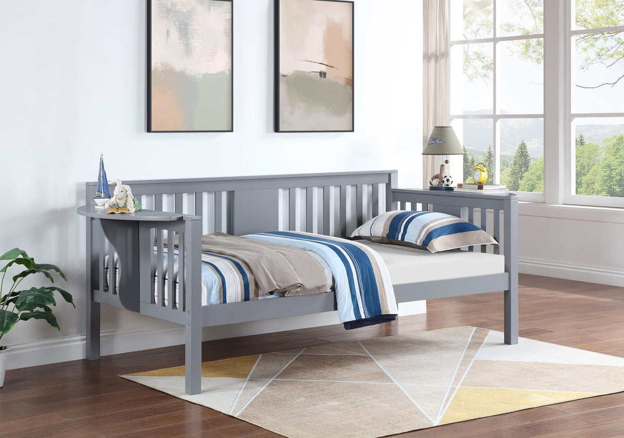 Bethany Gray Wood Twin Daybed with Drop-down Tables from Coaster - Luna Furniture