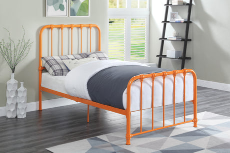 Bethany Orange Twin Metal Platform Bed from Homelegance - Luna Furniture
