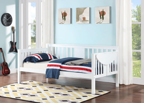 Bethany White Wood Twin Daybed with Drop-down Tables from Coaster - Luna Furniture