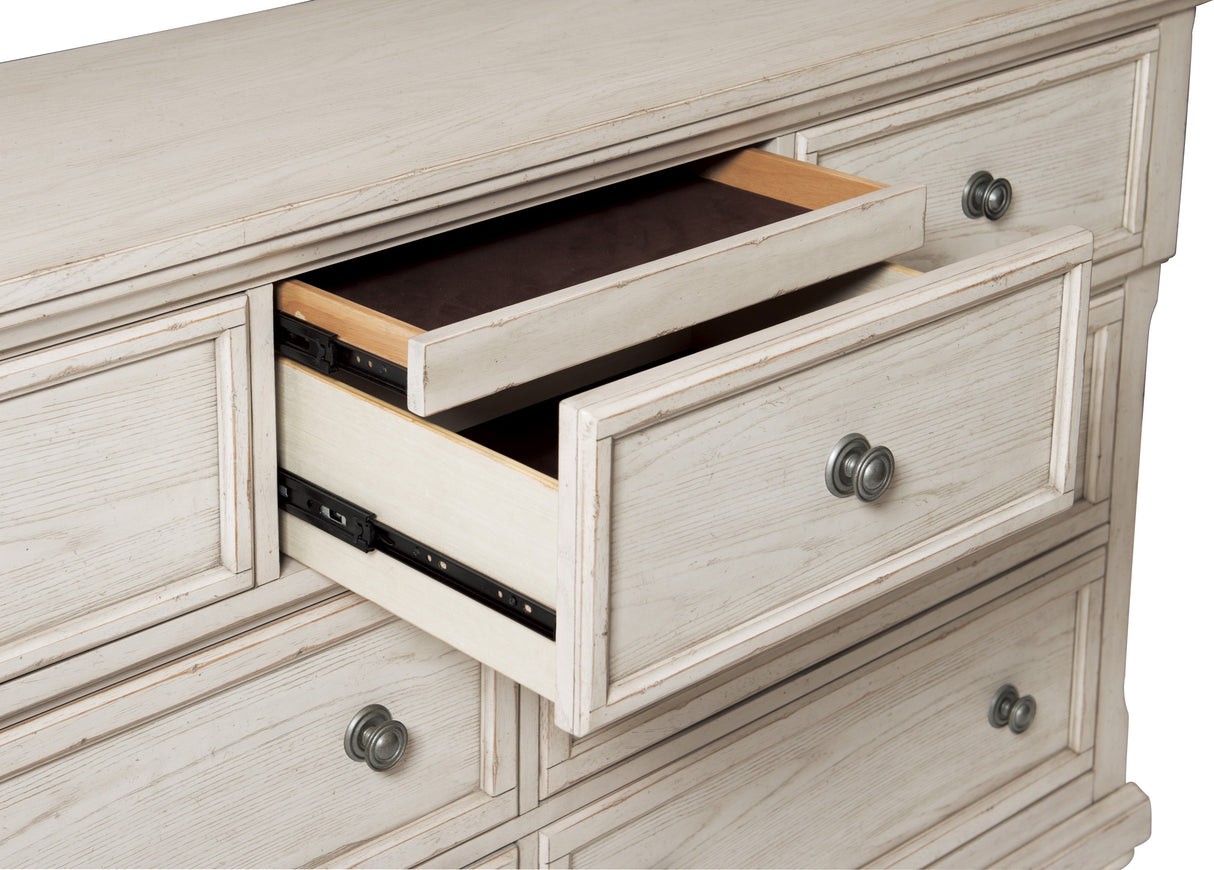 Homelegance Bethel Wire Brushed White Dresser - Luna Furniture Homelegance Bethel Wire Brushed White Dresser - Luna Furniture