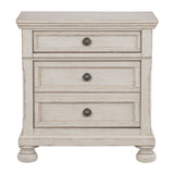 Bethel Wire Brushed White Sleigh Storage Platform Bedroom Set from Homelegance - Luna Furniture