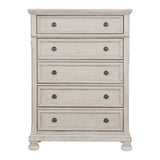 Bethel Wire Brushed White Sleigh Storage Platform Bedroom Set from Homelegance - Luna Furniture