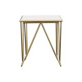 Bette White and Gold 2-Piece Nesting Table Set from Coaster - Luna Furniture