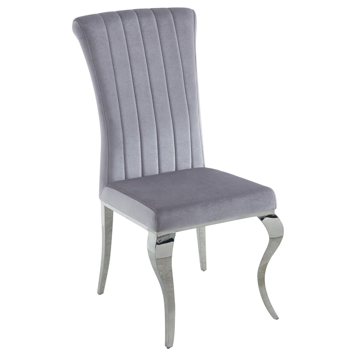 Betty Gray and Chrome Upholstered Side Chairs, Set of 4 from Coaster - Luna Furniture