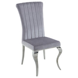 Betty Gray and Chrome Upholstered Side Chairs, Set of 4 from Coaster - Luna Furniture