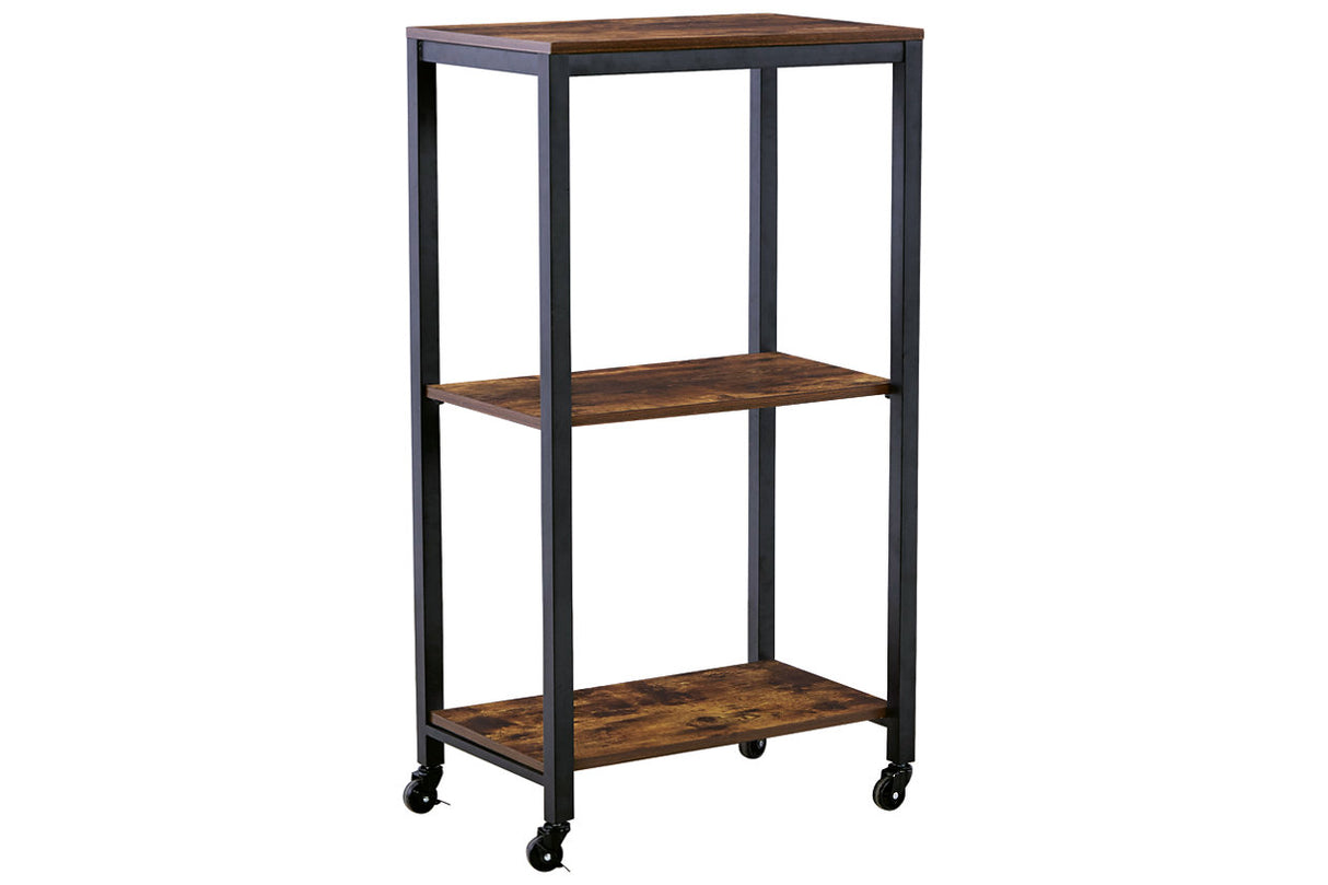 Bevinfield Brown/Black Bar Cart from Ashley Furniture - Luna Furniture